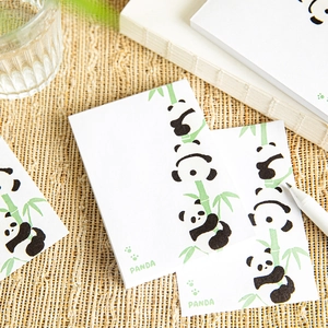 Cute panda memo pad featuring 80 sheets of watercolor bamboo illustrations for DIY journaling