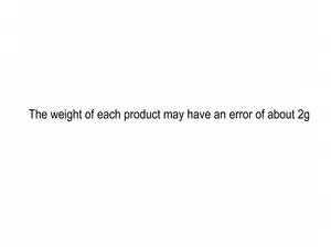 Weight specification detail showing a 2g margin of error for vintage stickers