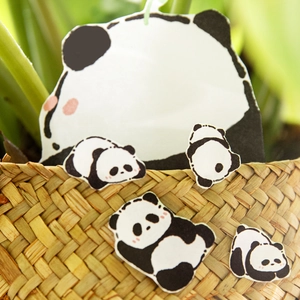 Cute Panda Memo Pad Set for DIY Scrapbooking with Adorable Animal Illustrations