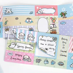 Infeelme macaron decorative washi tape with cute animal patterns and motivational quotes