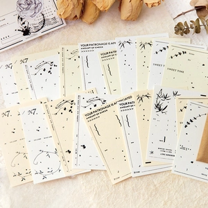 Papier décoratif vintage avec dorure à chaud, croquis floraux et lettrage minimaliste