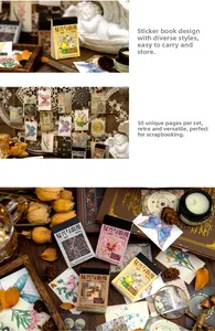 Detailed view of Twilight Revival Romance vintage stickers with floral and artistic patterns