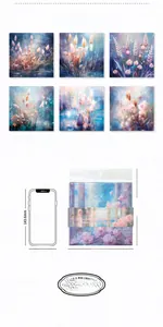 Macro detail of Starry Sky Letter scrapbooking paper set with artistic blue-purple patterns