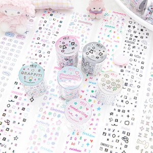 Cute Alphabet Sweets Series Washi Tape For Scrapbooking Decorative Die Cut Stickers Aesthetic DIY Journaling Material Stationery