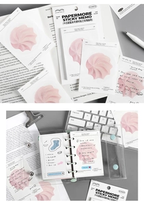 Detail van PaperMore rose cookie briefjes en transparante binder voor journaling