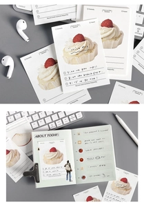 Koreaanse kantoorset met cupcake notitieblokjes en decoratieve stickers voor planners