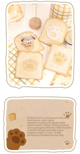 Detail showing Paw Toast memo pads in life scene with warm lighting and grid background