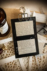 Macro di adesivi PET vintage per scrapbooking con trama di pellicola retrò e carta estetica