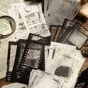 Adesivi per fotogrammi retrò e kit di cancelleria vintage per scrapbooking su legno