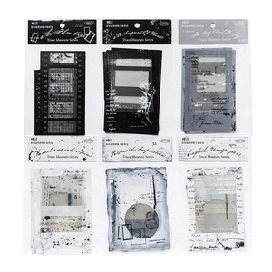 Set di 10 adesivi vintage in PET con temi di film e botanica per scrapbooking creativo