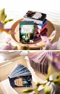 Vista macro del set di libri adesivi Romantic Preface per fai-da-te con illustrazioni vintage