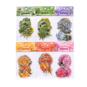 Nature forest theme PET sticker pack for scrapbooking including 40 realistic hand-drawn pieces