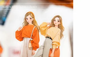 Détails d'autocollants décoratifs PET avec filles stylées pour journal intime
