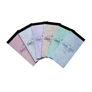 Set of six vintage decorative collage scrapbooking paper pads in various pastel colors