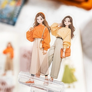 Magnifiques autocollants de filles de dessin animé pour scrapbooking avec illustrations
