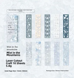 Lace floral hollow decorative paper strips for vintage scrapbooking and DIY journals
