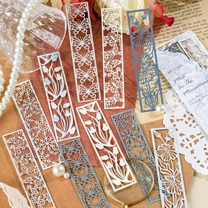 Lace Flower Language laser-cut hollow paper set for DIY scrapbooking and bookmarks
