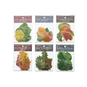 6 packs of leaf stickers for scrapbooking including 40 pieces with realistic leaf designs