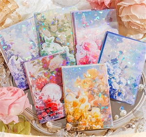 Λουλουδάτο χαρτί scrapbooking vintage ελαιογραφίας με λέιζερ γκλίτερ φινίρισμα