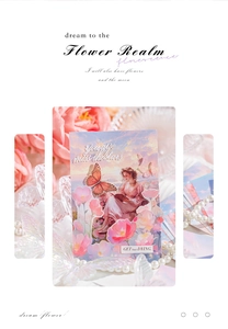 Λεπτομέρεια από λουλουδάτες κάρτες scrapbooking με εικονογραφήσεις κοριτσιού και πεταλούδας