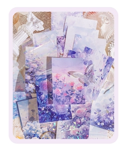 Λεπτομέρεια από μωβ vintage χαρτί scrapbooking με σχέδια πεταλούδας λέιζερ γκλίτερ