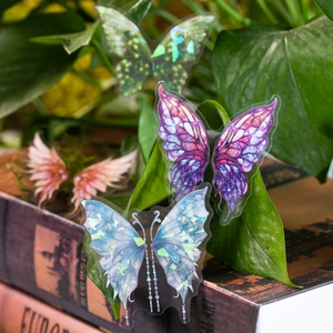 Fairy Wings Serie PET Vlinder Stickers Schelp Licht Kunstparelmoer DIY Decoratieve Journaling Scrapbooking Stickers Artistiek Handwerk Decor
