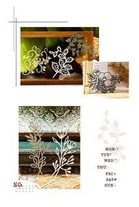 Detailliertes lasergeschnittenes Spitzenpapier mit Blumen für Vintage-Scrapbooking und Deko