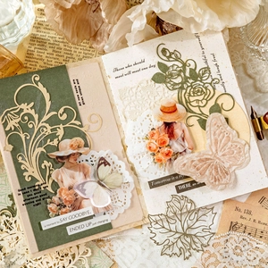 Vintage Ausgehöhltes Spitzenpapier Blume Botanisch Schmetterling Scrapbooking Zubehör Für DIY Journaling Dekoration Material Papier