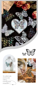 Adesivi farfalla in pizzo PET per scrapbooking fai-da-te e decorazioni diari