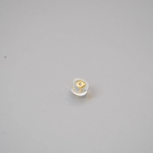 S925 silver gold-plated earring backs with non-slip silicone pads for jewelry making