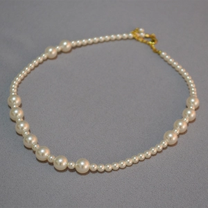 Collier De Künstliche Perles Artificielles Asymétrique Style Français Élégant Künstliche Perles Dégradées Bijoux De Clavicule Pour Femmes