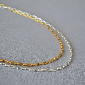Collier Trombone en Laiton Vintage Minimaliste Électroplaqué Or Argent Ras du Cou pour Femme Bijoux de Superposition