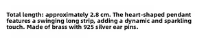 Detail specifications of copper gold-plated heart earrings with 925 silver needles