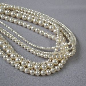 Collier En Künstliche Perles D'Imitation Style Français Élégant Chaîne De Clavicule Künstliche Perles Rondes Brillantes Pour Femmes Bijoux Simples