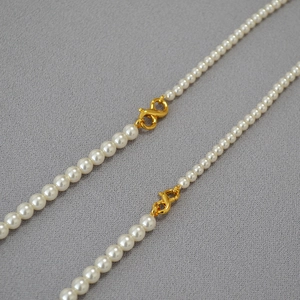 French Elegant Round Imitation Artificial Pearl Necklace DIY Splicing Infinity Brass Buckle Layered Jewelry Accessory Women