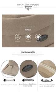 Detailed macro view of cotton sun hat fabric texture and metallic brand logo plaque