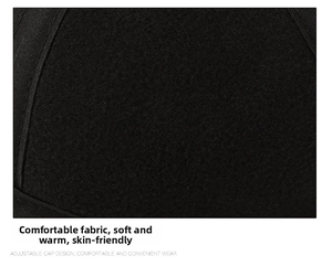 Detail of warm black fleece lining showing soft texture and thermal fabric quality