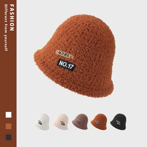 Winter Warm Plush Bucket Hat For Women Retro Teddy Velvet Fisherman Cap Soft Faux Fur Foldable Basin Hat Outdoor Warm Cap