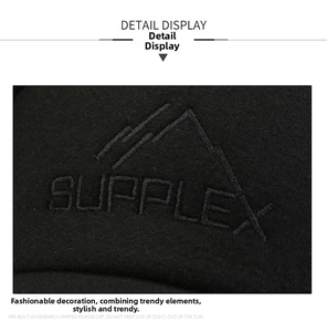 Detail of Supplex embroidery and warm thickened fabric on men winter trooper hat