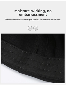 Detail of moisture-wicking sweatband and stitching on a black British newsboy cap