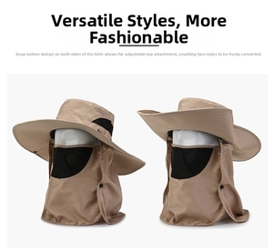 I bottoni automatici laterali consentono di cambiare facilmente lo stile del cappello solare
