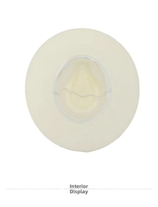 Detail view of the breathable knit hat interior with adjustable strap and sweatband