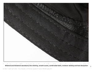 Detail of the widened breathable sweatband with fine stitching on a men's flat cap