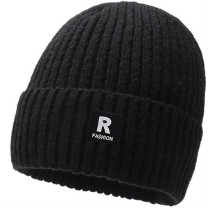 Winter Warm Knit Beanie Hat For Men Women Ribbed Fleece Lined Skull Cap Outdoor Skiing Thick Soft Elastic Slouchy Beanie