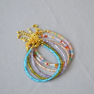 Copper Gold Plated Zirconia Square Beaded Bracelet For Women Fresh Sweet Cube Sugar Crystal Layered Elegant Fashion Jewelry