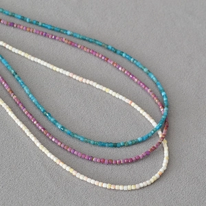 Collier en Perles de Pierre Naturelle de Niche Vintage pour Femmes Apatite Purpurite Coquille de Conque Reine Choker Fait Main Bracelets Bijoux