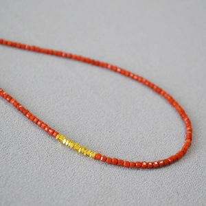 New Chinese Style Natural Agate Beaded Necklace For Women Handmade Minimalist Red Agate Gold Nuggets Bracelet Jewelry
