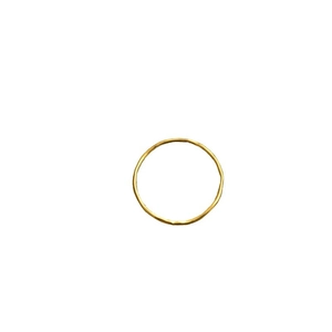 Elegant thin gold stacking ring with a minimalist handmade textured round design