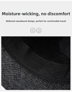 Détail de la bande anti-transpiration large et de la doublure chaude du chapeau homme