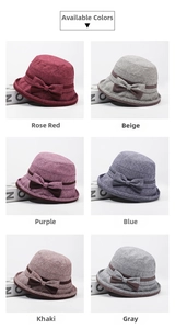 Sei colori di cappelli da sole per donna inclusi rosa, beige, viola, blu, kaki e grigio